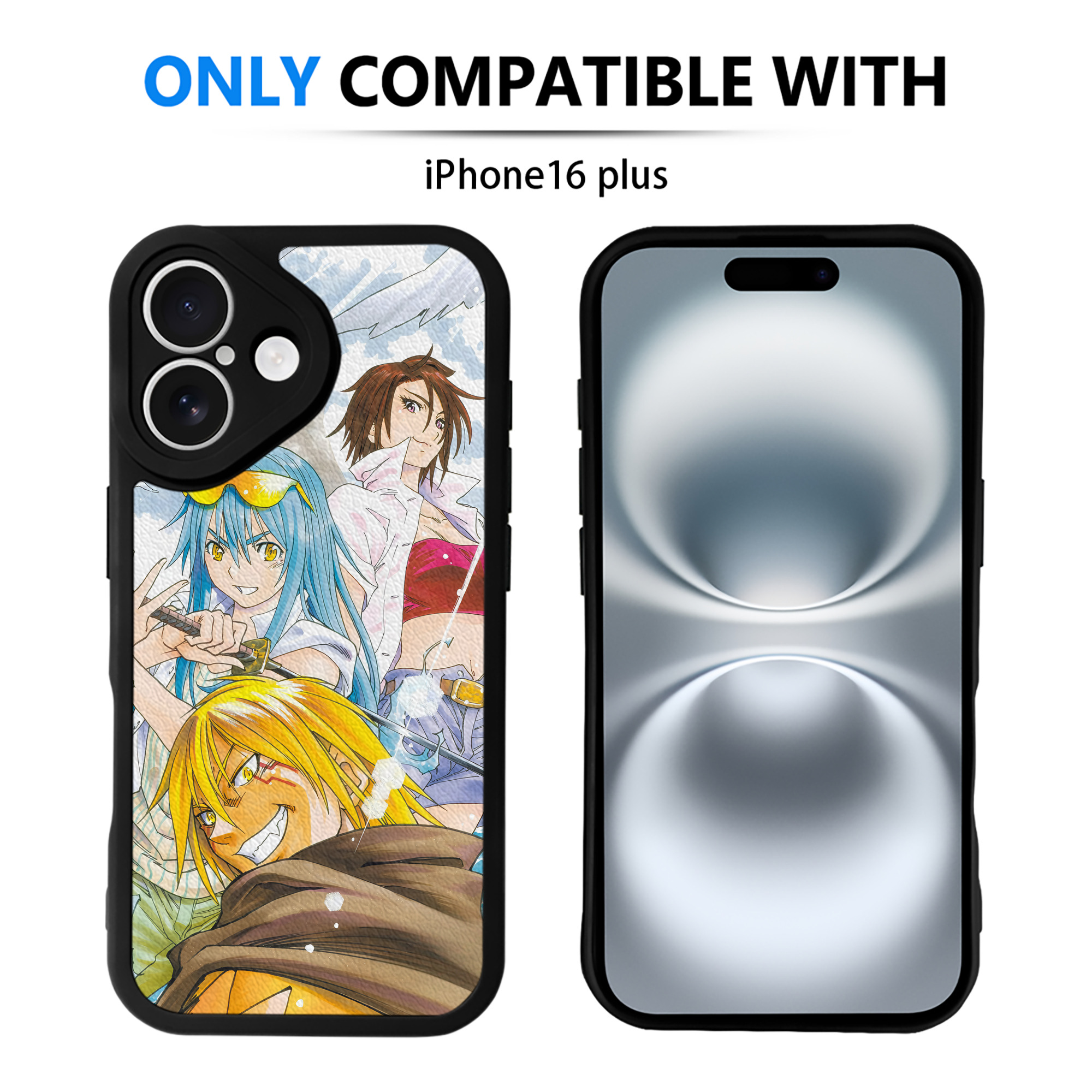 （画像用） 転スラ Regarding Reincarnated to Slime 【iPhone 16シリーズ対応】シリコンスマホケース（レザー調） 材質：シリコン